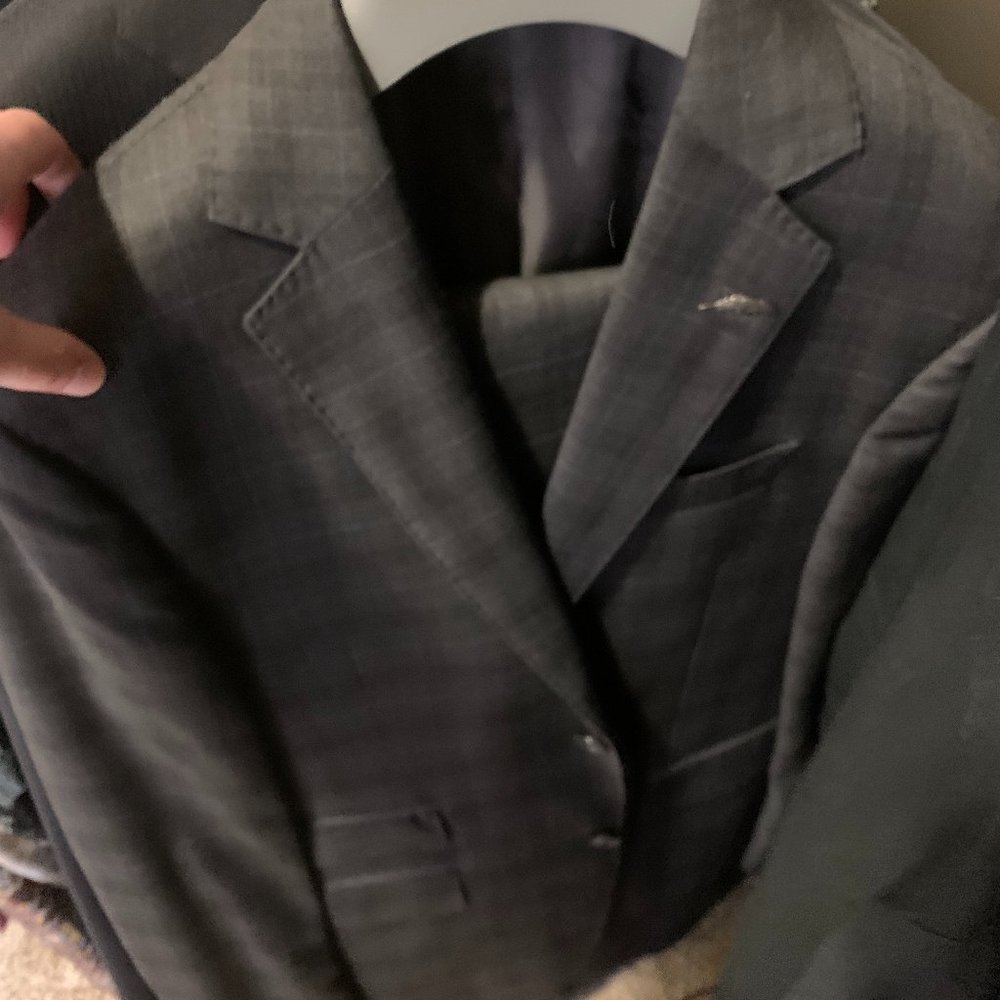 Michael Bastian Grey Checkered Suit